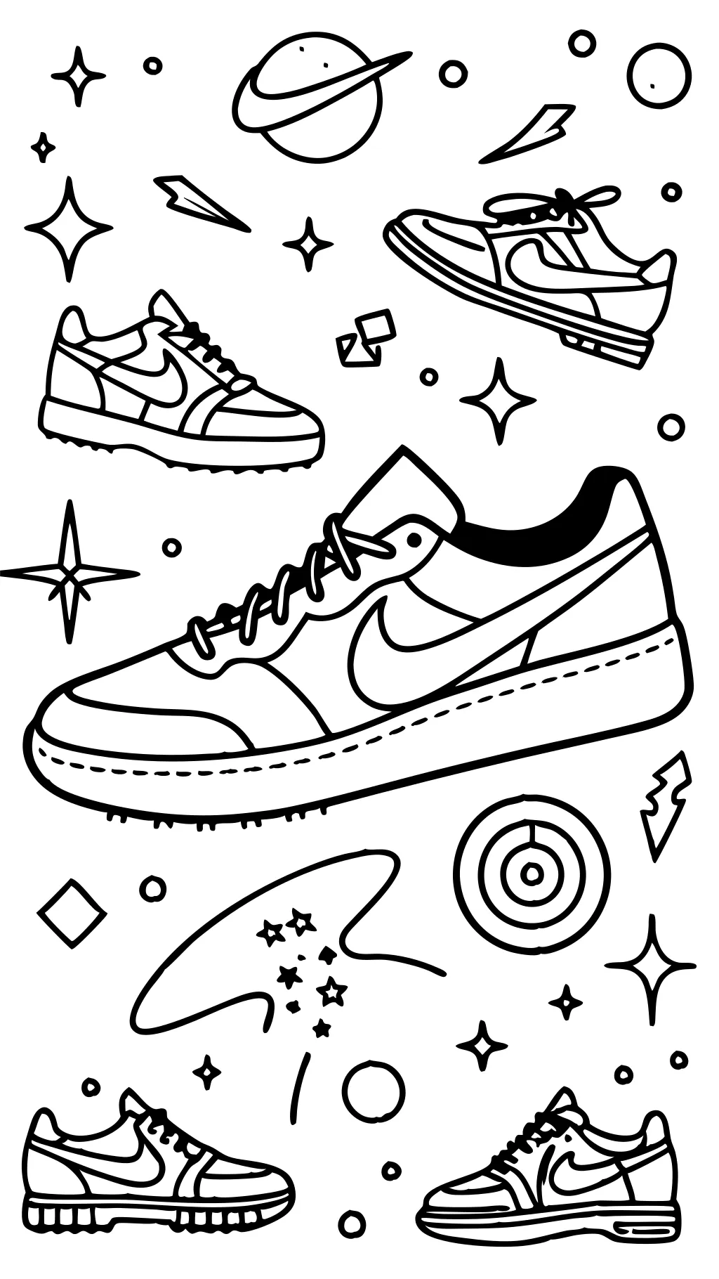 coloriage de chaussures nike